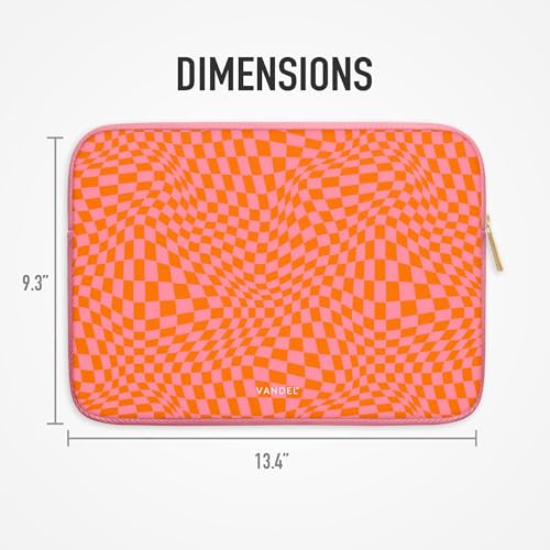 Vandel Slim MacBook Pro 14 inch Laptop Sleeve, Neoprene 14 Inch Apple MacBook Laptop Case Sleeve, Dell, HP Cover, Protective Asus, HP, Dell XPS Case, Computer Cover, Mac M1, M2, M3 Pouch - color: b. Pink Checker, size: 14 Inch