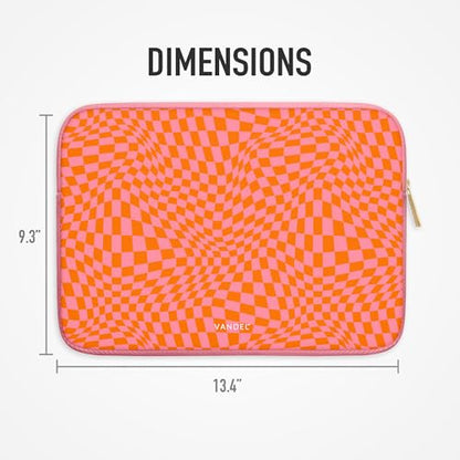 Vandel Slim MacBook Pro 14 inch Laptop Sleeve, Neoprene 14 Inch Apple MacBook Laptop Case Sleeve, Dell, HP Cover, Protective Asus, HP, Dell XPS Case, Computer Cover, Mac M1, M2, M3 Pouch - color: b. Pink Checker, size: 14 Inch