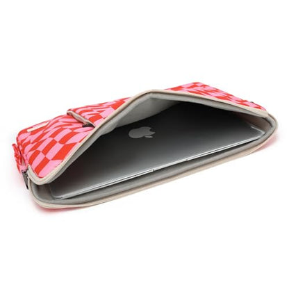 Laptop Sleeve 13.3 inch14 Inch, 15.6inchWater Resistant Traveling Computer Cover with Handle, Shockproof Protective Carrying Laptop Case (Y8-Pink Checker, 14 inch) - color: Y8-Pink Checker, size: 14 inch