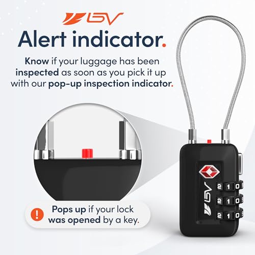 TSA Accepted Luggage Travel Lock, Set-Your-Own Combination Lock for School Gym Locker, Luggage Suitcase Baggage Locks, Filing Cabinets, Toolbox, Case (Black, 2 Pack) - color: Black 2-Pack