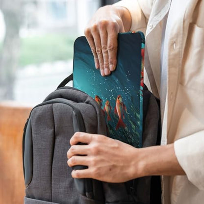 14 inch Laptop Sleeve with Handle Shockproof Laptop Bag Waterproof Computer Cover Bag Fish Aquarium Briefcase