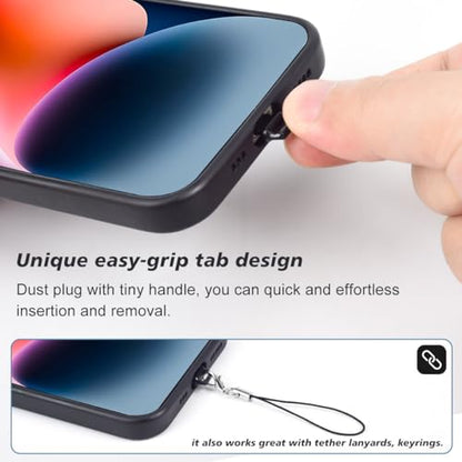 12PACK Lightning Anti Dust Plug with Easy-Grip Tab Compatible with iPhone 14,14 Pro Max,iPhone 13,13 Pro Max,12,11,11 Pro,X,XS,XR,8,7,iPhone Charging Port Plug Dust Cover Caps - size: Lightning Dust Cover
