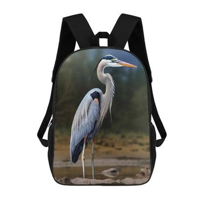 17 Inch Heron Laptop Backpack for Men Women Waterproof Lightweight Travel Backpack Commuter Bag Large Capacity Casual Daypack for Business Trip & Outdoor