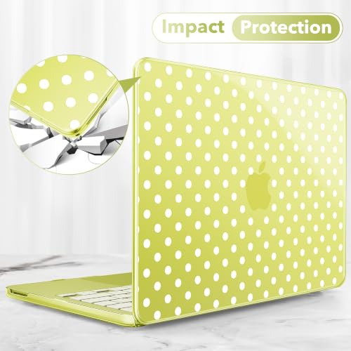 May Chen Compatible with MacBook Neo 13 inch Case 2026 Model A3404, Plastic Hard Shell,Keyboard Cover,Screen Protector,Dust Plug, for MacBook Neo 13" with A18 Pro Chip, Citrus Polka dot - color: Citrus Polka dot