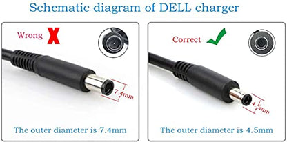 65W 45W AC Charger for Dell Inspiron 14 15 16 5620 3530 3535 5435 5635 P117F001 P112F P171G P125F Laptop 19.5V 3.34A 2.31A Power Supply Adapter Cord