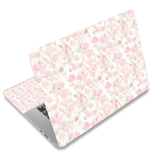 Universal Laptop Skin Protector,Scratch Resistant,Removable Adhesive,Fits Up to 15.6” Laptops - Customizable for Smaller Sizes | Multiple Designs Available (Soft-hued Floral, 15.6 inch) - color: Soft-hued Floral, size: 15.6 inch