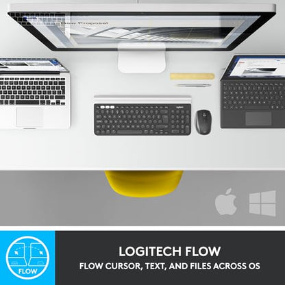 Logitech MX Anywhere 2S Bluetooth Edition Compact Wireless Mouse, No USB Receiver - Use On Any Surface, Hyper-Fast Scrolling, Rechargeable, Control Up to 3 Apple Mac and Windows Computers and Laptops - color: Graphite, style: Micro USB Charge