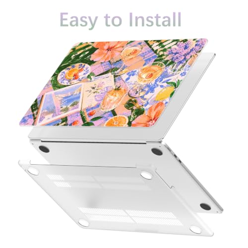 Compatible with MacBook Air 15 inch Case Cute Flower Book | M5 M4 M3 M2 2026-2023 Release A3448 A3241 A3114 A2941 | Protective Hard Shell Matte Cover for Mac Air 15.3 inch - color: Afternoon Tea, size: MacBook Air 15 inch