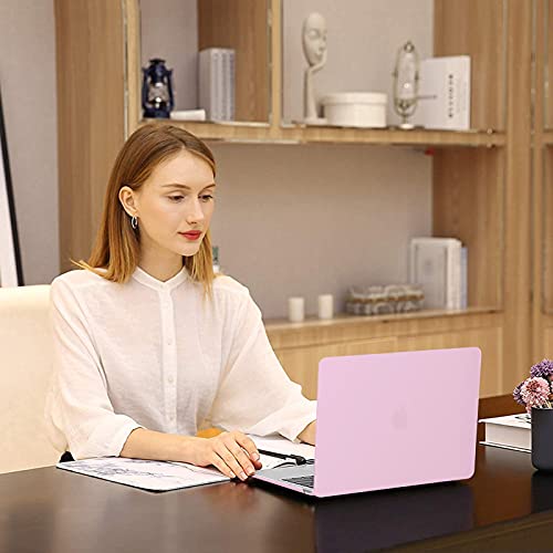 MOSISO Compatible with MacBook Air 13 inch Case M1 2021 2020 2019 2018 | A2337 A2179 A1932, Protective Hard Shell&Keyboard Cover&Screen Film&Pouch for MacBook Air 13.3 inch Case, Clear Pink - color: Clear Pink