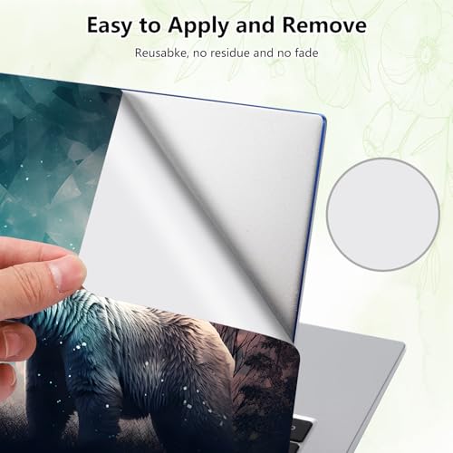 Laptop Skin Sticker Decal, Universal Reusable Vinyl Laptop Cover for 12" 13" 13.3" 14" 15" 15.4" 15.6" Notebook PC, Waterproof Scratch-Resistant with 2 Wrist Pads, Easy to Apply & Remove,Brown Bears - color: Brown Bears