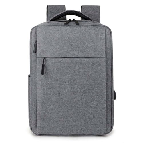 Mens Business Laptop Backpack with USB Charging Port, Multi-functional Travel Backpack, Water-Resistant Casual Daypack (Gray) - color: Gray
