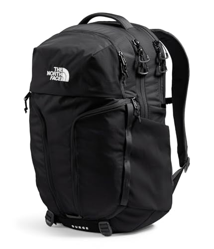 The North Face Surge Commuter Laptop Backpack, Blk/Blk-NPF, OSFA | Everyday Travel Bag, Laptop Sleeve, Water-Repellent - color: Tnf Black/Tnf Black-npf
