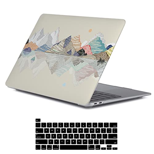 LanBaiLan Compatible for MacBook Pro 13 inch with Touch Bar M2 2026 2025 2024 2023 2022-2016 A2338 M1 A2251 A2289 A2159 A1989 A1708 A1706, Laptop Hardshell Case and Keyboard Cover, Mountain - color: Mountains