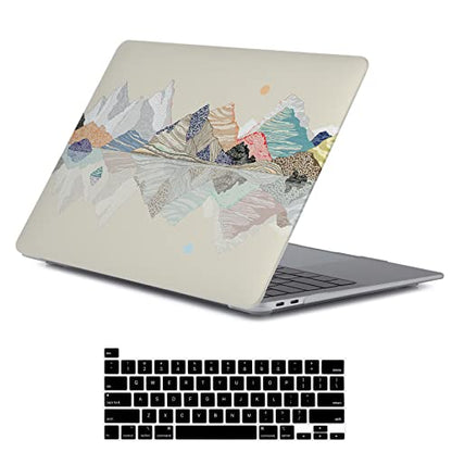 LanBaiLan Compatible for MacBook Pro 13 inch with Touch Bar M2 2026 2025 2024 2023 2022-2016 A2338 M1 A2251 A2289 A2159 A1989 A1708 A1706, Laptop Hardshell Case and Keyboard Cover, Mountain - color: Mountains