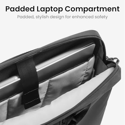 tomtoc A33 Slim 13-14 Inch Laptop Shoulder Bag for MacBook Air/Pro M5/M4/M3, Briefcase with Accessory & Document Storage, Water-Resistant & Durable Recycled Fabric - size: 13-14 Inch Laptop