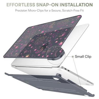 May Chen Compatible with MacBook Neo 13 inch Case 2026 Model A3404, Plastic Hard Shell,Keyboard Cover,Screen Protector,Dust Plug, for MacBook Neo 13" with A18 Pro Chip,Cosmic Galaxy - color: Cosmic Galaxy