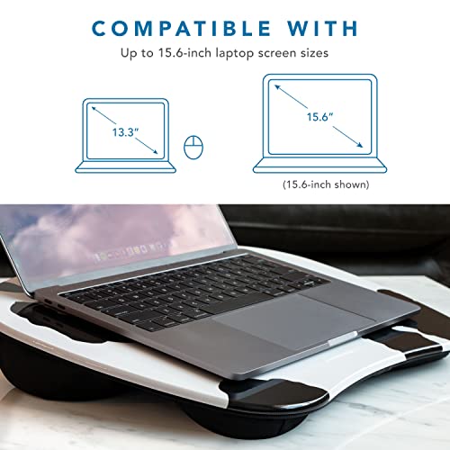 LAPGEAR MyStyle Portable Lap Desk with Cushion - Cow Print - Fits up to 15.6 Inch Laptops - Style No. 45338 - color: Cow Print