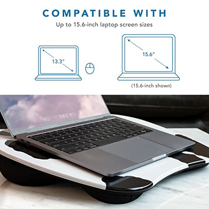 LAPGEAR MyStyle Portable Lap Desk with Cushion - Cow Print - Fits up to 15.6 Inch Laptops - Style No. 45338 - color: Cow Print