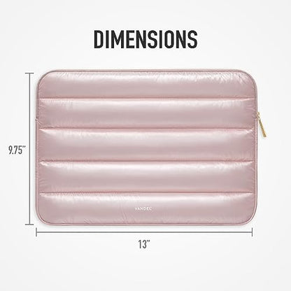 Vandel The Original Puffy Laptop Sleeve 13-14 Inch, Laptop Sleeve for Women | Protective Carrying Case Cover for MacBook Pro 14 in, MacBook Air 13 Inch, iPad Pro 12.9, Dell, Asus, HP - color: i. Shiny Pink