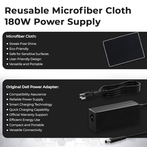 Dell Pro Smart Dock SD25 Bundle - 10Gbps, 3 Year Warranty, Supports Dual/Triple Monitors & 4K Displays with 180W Power Supply, Anyhdd HDMI, DisplayPort, USB C Cable, Cloth - Docking Station - style: Dell SD25 New