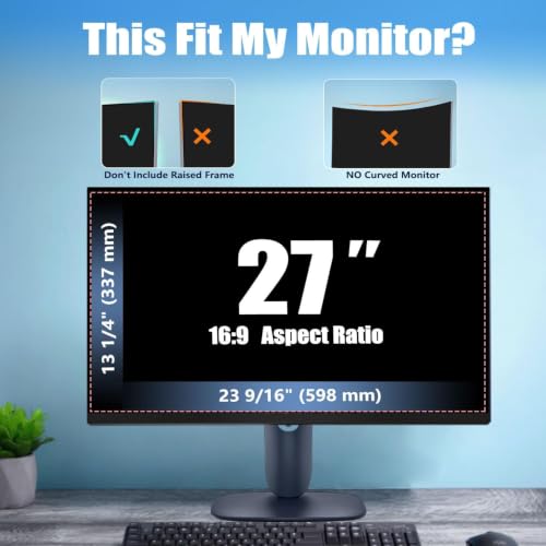 [2 Pack Magnetic Computer Privacy Screen (【2Pack】 27 Inch (Diagonal) - 16:9 Aspect Ratio) - size: 【2Pack】27 Inch (Diagonal) - 16:9 Aspect Ratio