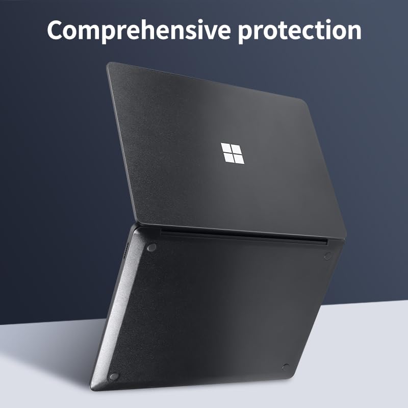 IMMOENUC Skin for Microsoft Surface Laptop 7 (15 inch, 2024 Model 2037) - Full Body Vinyl Wrap Decal Sticker - Anti-Scratch & Abrasion Resistant Protective Cover - Black - color: Black, size: 15 inch