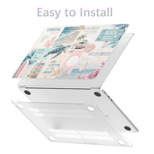 Compatible with MacBook Pro 14 inch Case Sea Turtle Beach | M5 M4 M3 M2 M1 2026-2021 A3427 A3426 A3434 A3112 A3185 A3401 A2918 A2992 A2779 A2442 | Cute Protective Hard Shell Matte Cover - color: Beach G, size: MacBook Pro 14 inch