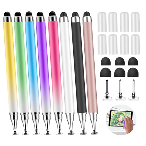 8Pcs Stylus Pen for Touchscreen,iPad,iPhone,3 in 1 Stylus Pen | High Precision & Sensitivity, Perfect for Touch Screens, iPhone/ipad/Samsung/Google/Microsoft/Android Tablets - size: 8 Packs