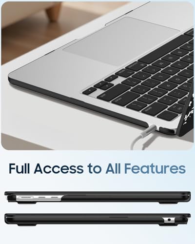 Fintie Case for MacBook Air 13 inch A3449/A3240/A3113/A2681 2022-2026 | M2/M3/M4/M5, Snap On Hard Shell, Full Port Access, Easy On/Off, Lightweight, Composition Book - color: Bow