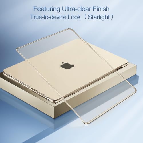 MOSISO Compatible with MacBook Air 15 inch Case M5 2026 M4 M3 M2 2025-2023 | A3448 A3241 A3114 A2941, Scratch-Resistant Protective Hard Shell Case&Keyboard Cover&ScreenFilm&Pouch,Crystal Starlight - color: Crystal Starlight
