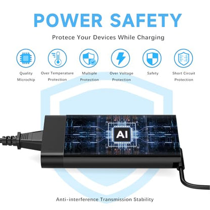 90W USB Type C Laptop Charger Compatible with HP Envy x360 14 15 16 17 Spectre x360 EliteBook 1040 G4 1040 G5 ZBook x2 G4,19.5V /4.5A 90W AC Adapter Charger