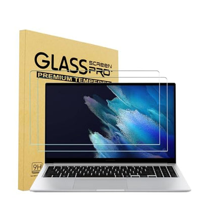 i-Tensodo 2 Pack Tempered Glass Screen Protector For 15.6 inch Samsung Galaxy Book4/ Book 4 Pro/ Book3/ Book2 Pro 360 2-in-1 Laptop, HD Clear, 9H, Anti-Scratch - color: Tempered Glass