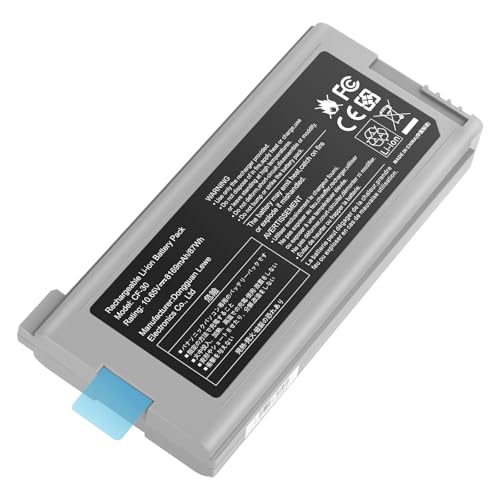 TREE.NB CF-30 Laptop Battery Replacement for Panasonic Toughbook Cf-30 Cf-31 Cf-53 CF-VZSU46 CF-VZSU46S CF-VZSU46U CF-VZSU46R CF-VZSU46AU CF-VZSU71U CF-VZSU72U 10.65V 87W 9cell - size: 6.46x3.19x0.79inch CF-30