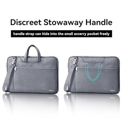 Ferkurn 17 17.3 Inch Laptop Bag Case Women Men Compatible with HP OmniBook Envy Omen Pavilion/LG Gram/Dell Inspiron Precision/Yoga ThinkPad, Carrying Briefcase Messenger Computer Bag 18 inch, Grey - color: Heather Grey, size: 17.3 inch