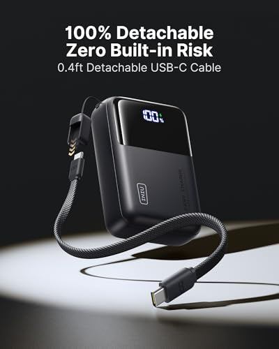 INIU Laptop Power Bank, Smallest 25000mAh 100W Fast Charging Battery Pack | USB C-Cable, Flight-Safe, Travel Essentials, Portable Charger for MacBook Pro, Dell, Steam Deck, iPhone etc, Metallic Coffee - color: Metallic Coffee