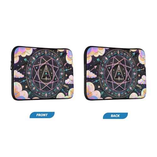 Fantasy Magic Array Padded Laptop Sleeve Case 13 Inch Soft Quilted Laptop Bag Waterproof Computer Sleeves - color: Fantasy Magic Array-1, size: Medium