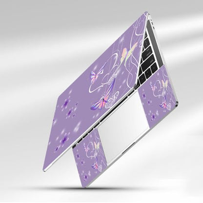 15-15.6 inches Netbook Laptop Skin Sticker Decal Reusable Cover Protector for 11.6 12 13 13.3 14 15 15.4 Notebook Chromebook PC, Scratch-Resistant Waterproof I Purple Butterflies - color: Purple Butterfly