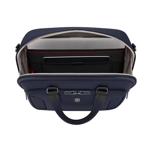 Victorinox Werks Traveler 7.0, Compact Briefcase, Briefcase with 14" Laptop and 11’’ Tablet Compartment, Navy Blue