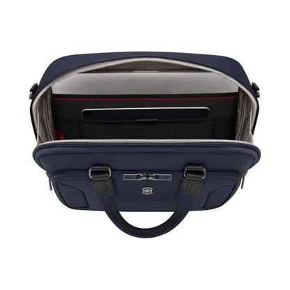 Victorinox Werks Traveler 7.0, Compact Briefcase, Briefcase with 14" Laptop and 11’’ Tablet Compartment, Navy Blue