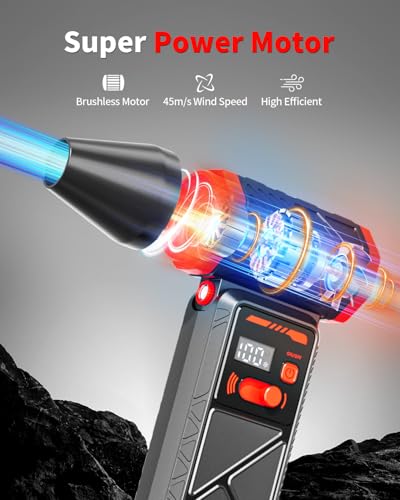 Electric Compressed Air Duster, 150000RPM Cordless Air Duster with 8000mAh Rechargeable Battery, Stepless Speed, Adjustable 90 Nozzle, LED Light for PC Cleaning, Keyboard, Car Interior, Home