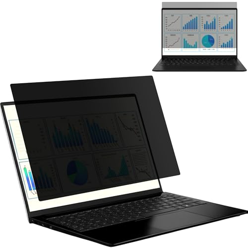 ROVIKE Computer Screen Filter, 15.6 Inch 16:9 Laptop Privacy Filter, Aspect Ratio, Removable, Anti-Glare Eye Protection, Protect Screen