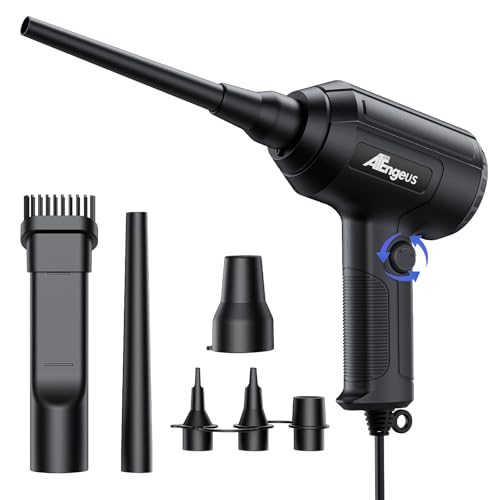 ATEngeus Air Duster, Stepless Speed Electric Air Duster, Multi-Use Compressed Air Duster, Keyboard Cleaner, Replace Canned Air, Air Blower for Clean Dust, Hairs, Laptop, PC