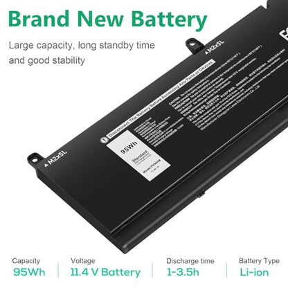 ASUNCELL PKWVM 95Wh Battery Replacement for Dell Precision 7550 7750 7560 7760 / P44E P93F P44E001 P44E002 P93F001 P93F002 Series Laptop C903V 0C903V 0CR72X CR72X 068N03 0447VR 68ND3 453-BBCQ 11.4V - size: PKWVM 14.17 * 3.74 * 1.18 in