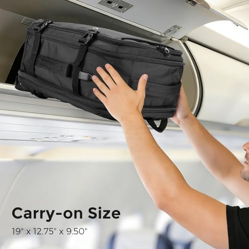 Swissdigital Design Travel Laptop Backpack 43l with USB Charging Port,TSA Friendly Flight Approved Carry-on Luggage Hand,Business Backpack,Large Weekender Bag Fits 17 Inch Laptop Black | SD1748-01 - color: Black