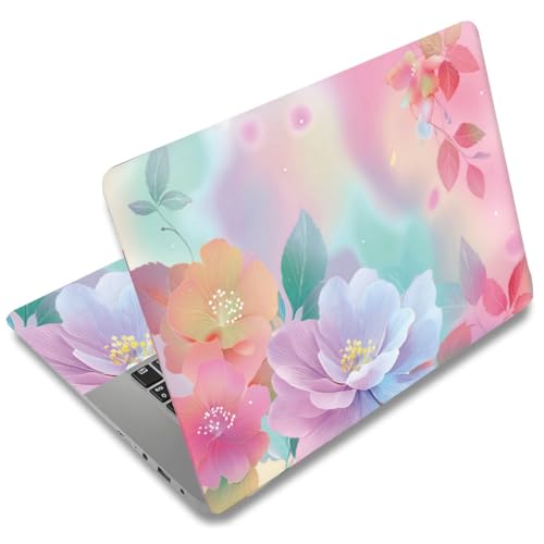 SUPERDANT Laptop Skin Sticker Flower Laptop Decals Personalized Universal Notebook Computer Wrap Vinyl Skin Stickers Cover Art Decal Removable 12-15.6 Inch Waterproof Scratch-Resistant Gifts - style: Colorful Florals