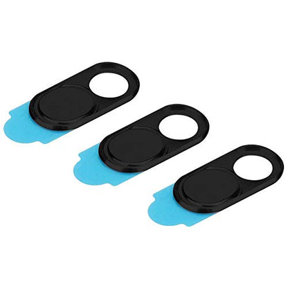 Zopsc Ultra Thin Metal Webcam Cover, 3-Pack Anti-Hacker Security Sliding Lens Protector for Laptops and Tablets Black Silver Mixed Color - color: black