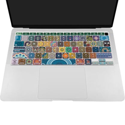 Silicone Keyboard Cover for MacBook Air 13 inch 2021 2020 Model A2179 A2337 M1 Chip, Bohemian - color: Bohemian