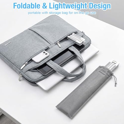 Marte Vanci Laptop Stand for Desk, Portable Computer Riser with 7 Adjustable Angles, Foldable Notebook Holder Ergonomic Ventilated Cooling Aluminum Computer Stand for Laptops Tablets up to 16” Silver - color: Silver