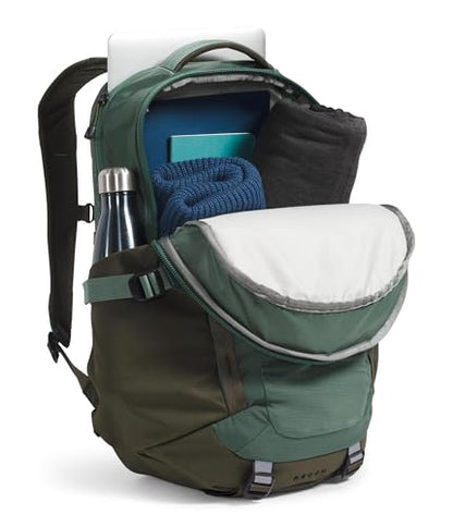 The North Face Recon Everyday Laptop Backpack, Duck Grn/New Taupe Grn, OSFA | Daypack, Water Repellent, Laptop Sleeve, 2 Water Bottle Pockets - color: Duck Green/New Taupe Green, size: One Size