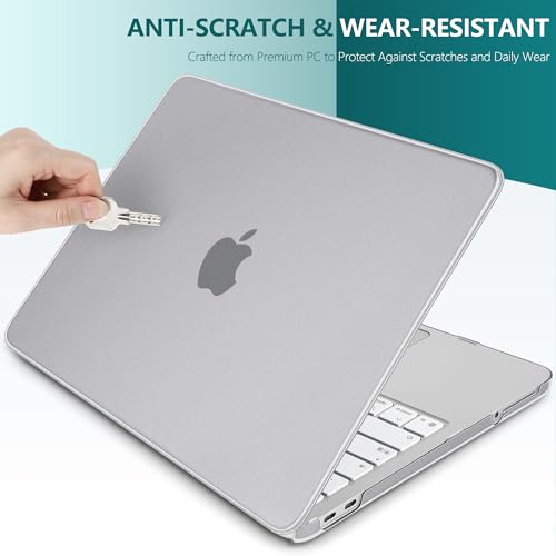 Batianda CrystalMist Case for MacBook Neo 13 Inch 2026, Frosted Grey | 4-in-1 Bundle Official Color Matched, Frosted Translucent Shell, Anti-Fingerprint Matte Finish, Slim Lightweight Protection - color: Matte Grey